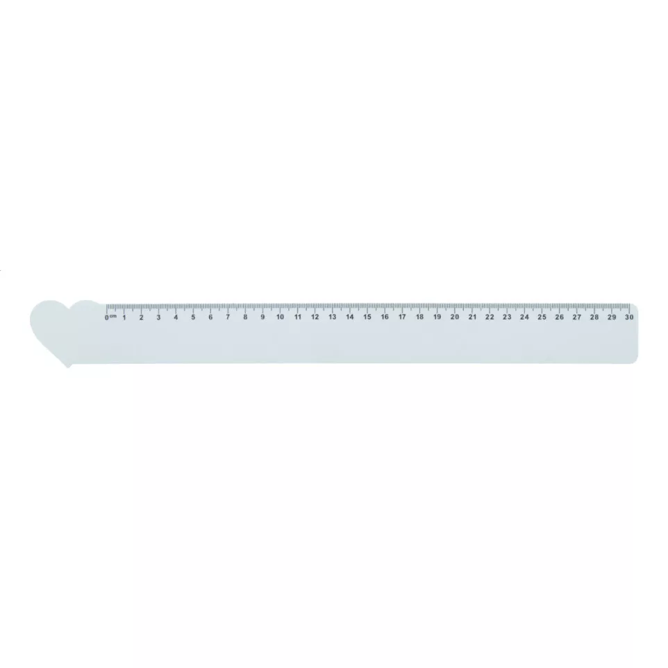 Couler 30 wit  liniaal van 30 cm, hart 