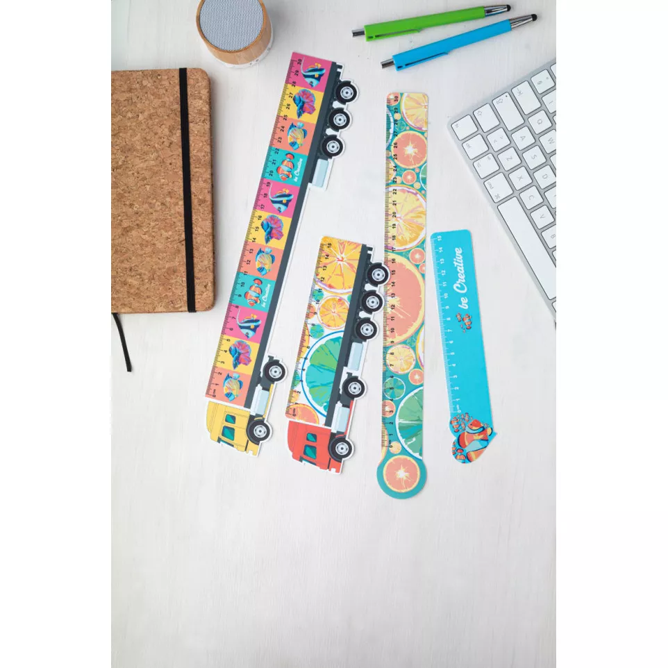 Couler 30 white  30 cm ruler, circle 