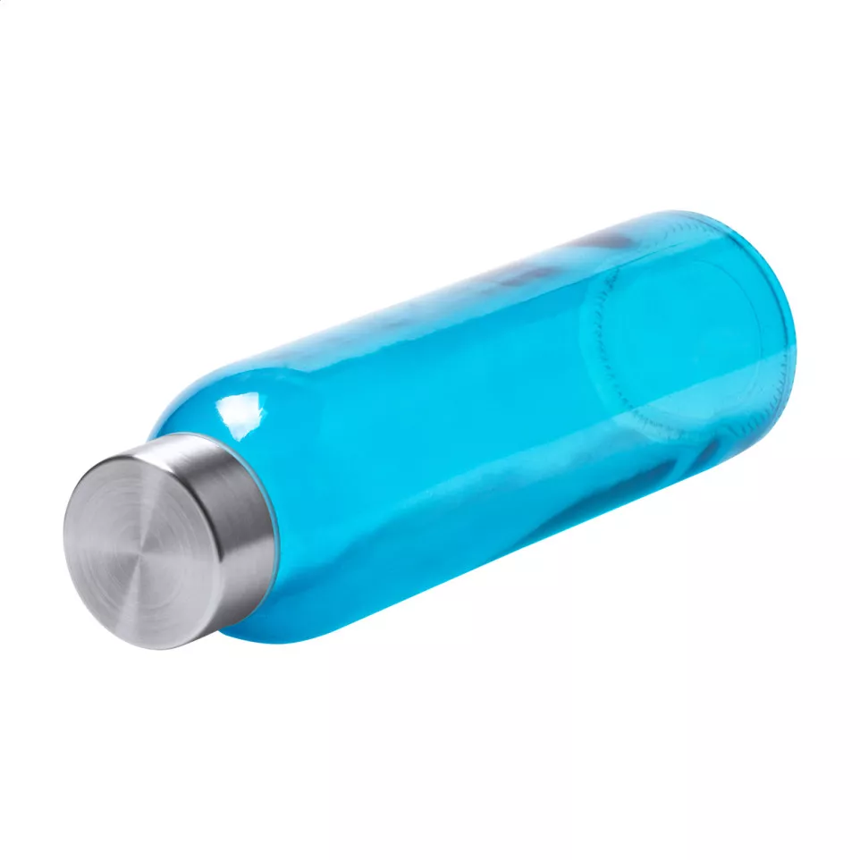 Konga blauw  glazen fles 