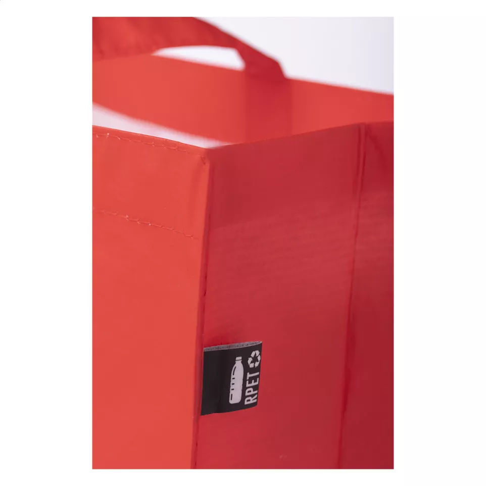 Laster rood  RPET-boodschappen tas  