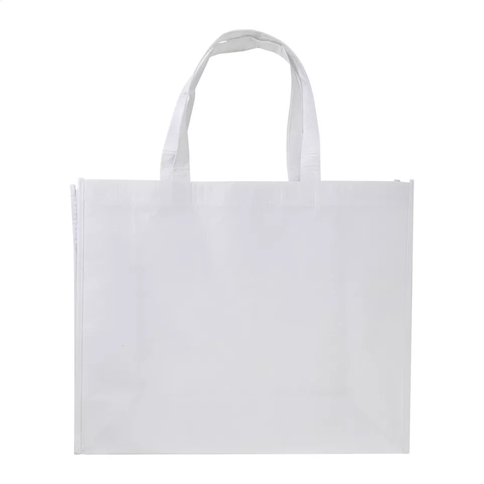 Laster white  RPET shopping bag 