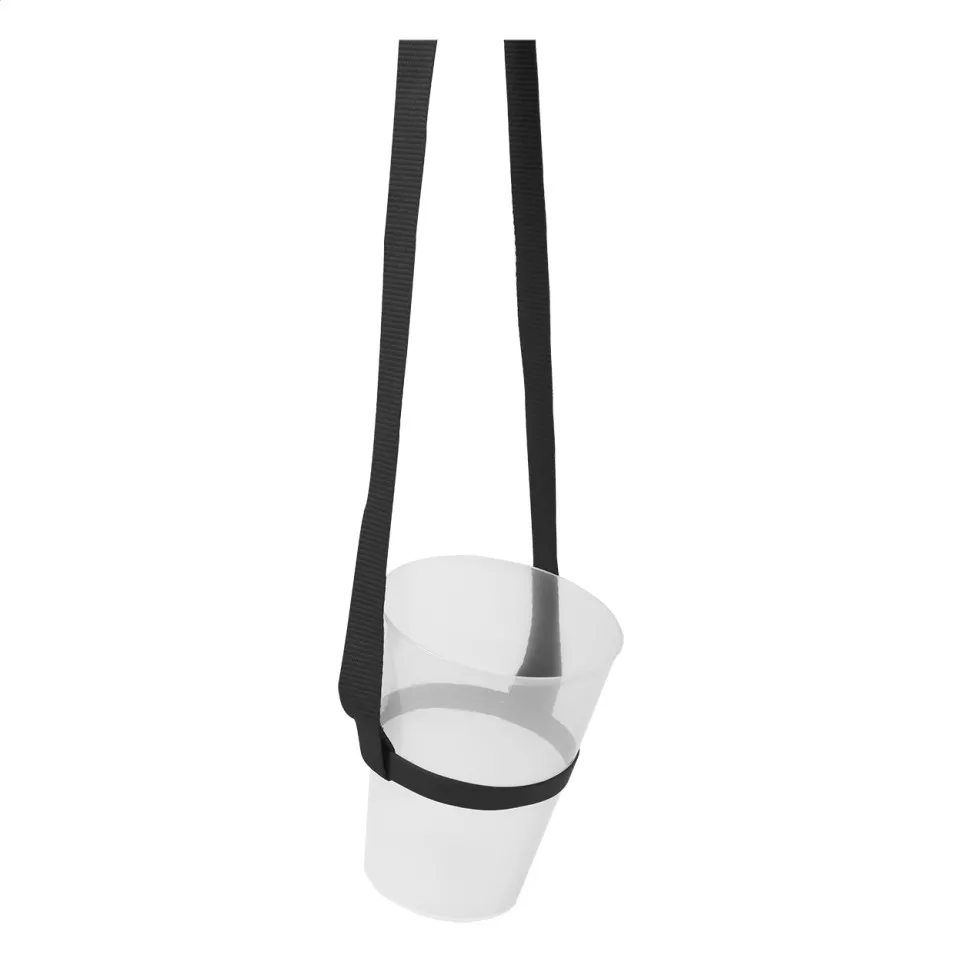 Lancup black  drink holder lanyard 