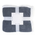 Sammia dark grey  coral fleece blanket 