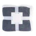 Sammia dark grey  coral fleece blanket 