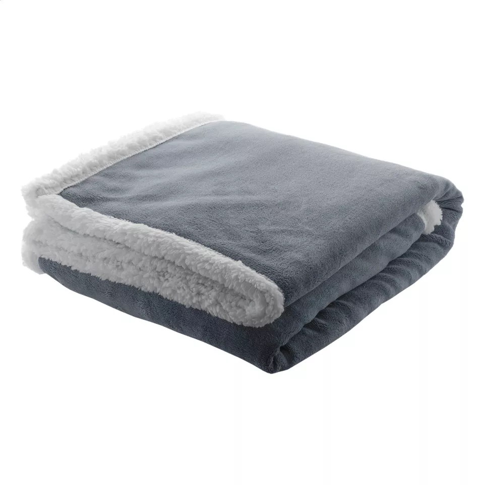 Sammia dark grey  coral fleece blanket 