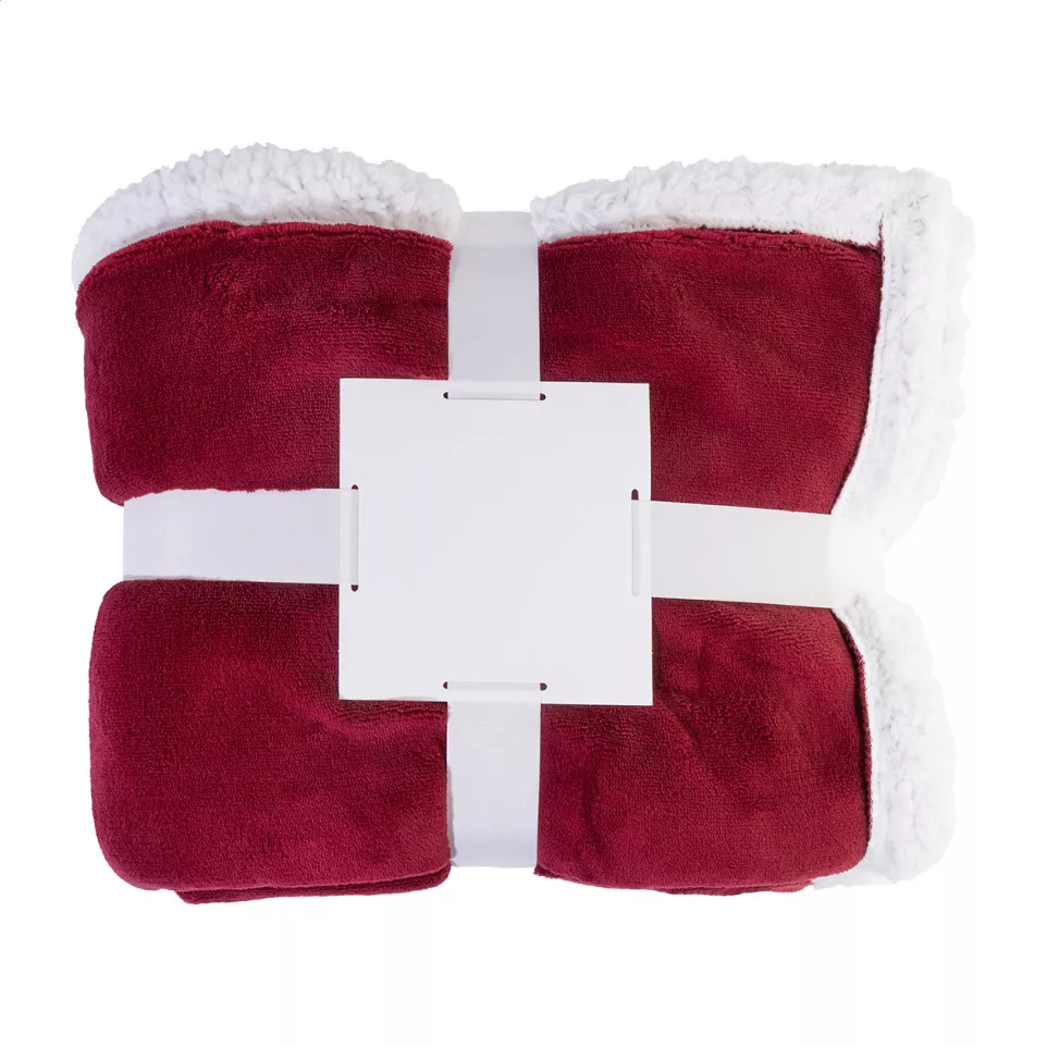 Sammia bordeaux  coral fleece deken 