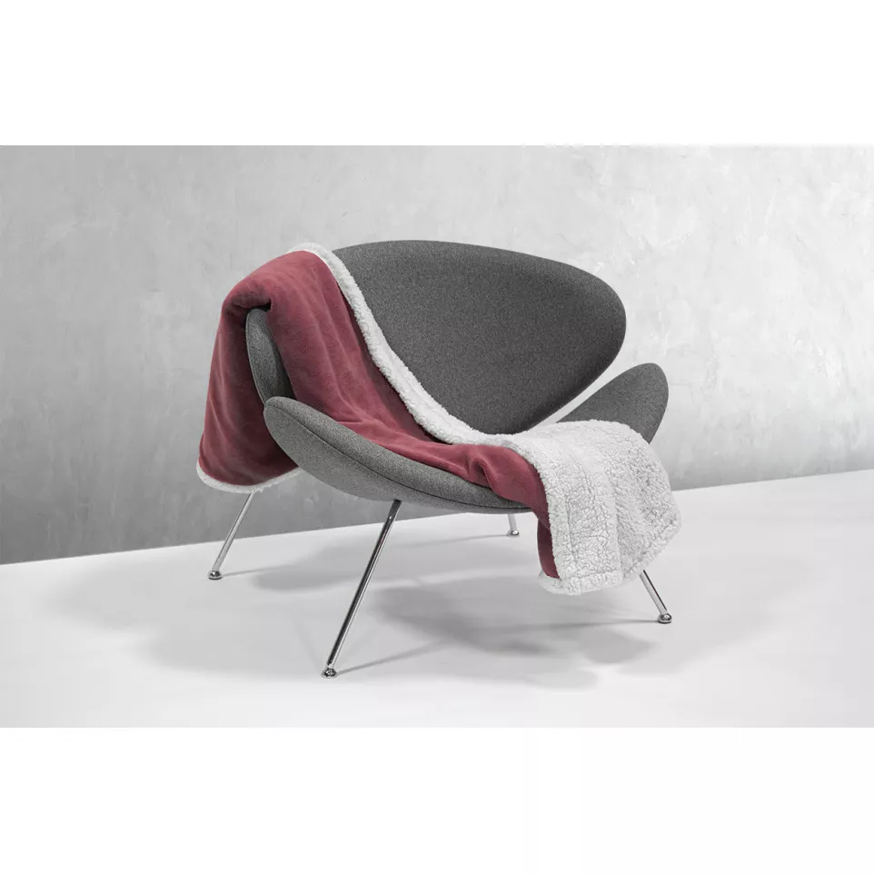 Sammia burgundy  coral fleece blanket 