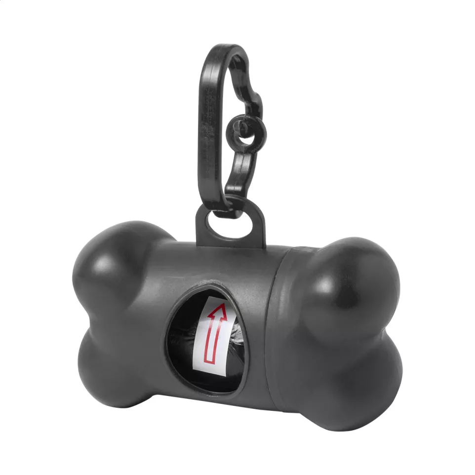 Pobba zwart  dispenser voor poepzakjes 