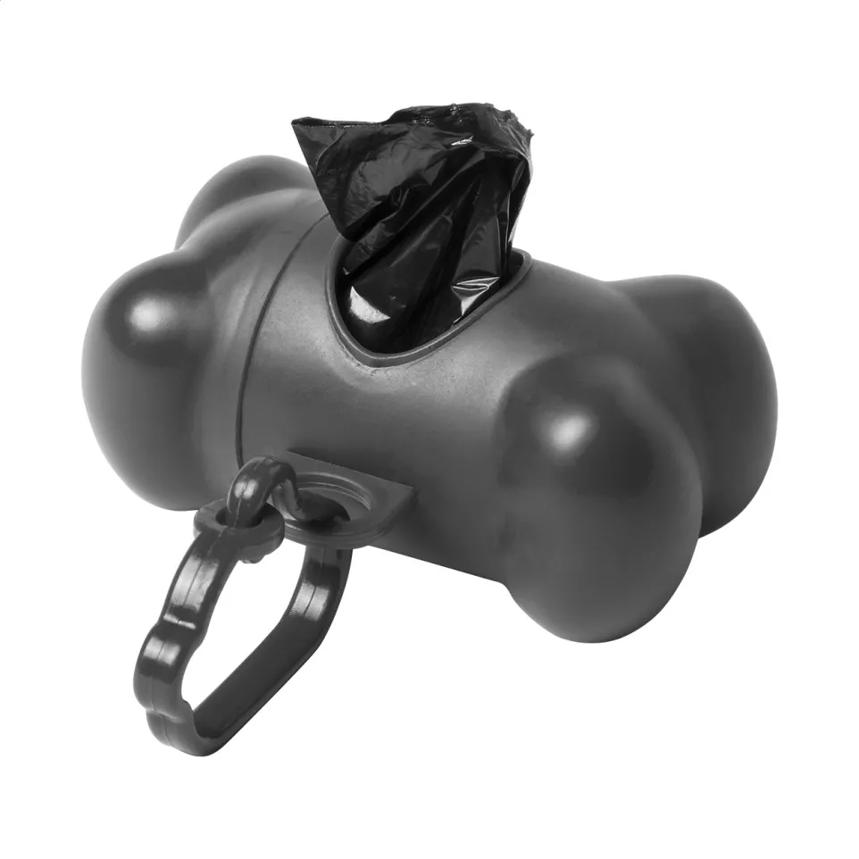 Pobba zwart  dispenser voor poepzakjes 