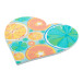 CreaCoast white  coaster, heart 