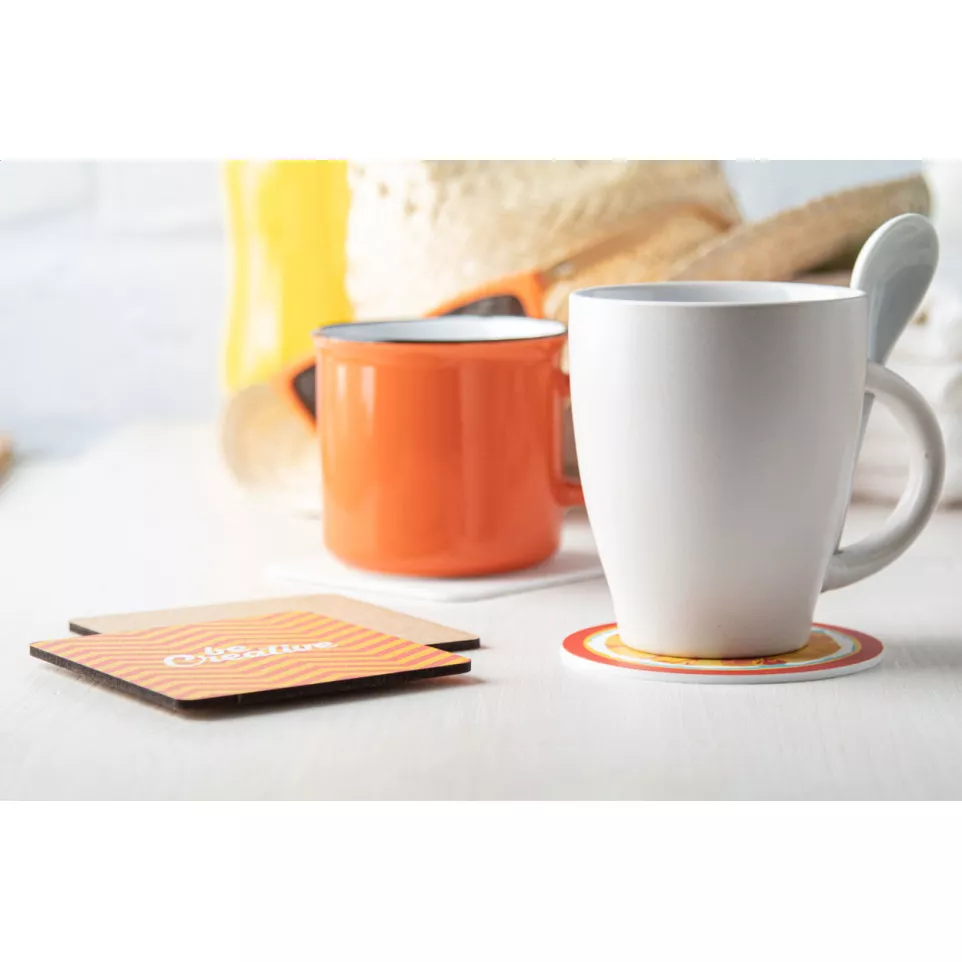 CreaCoast white  coaster, circle 