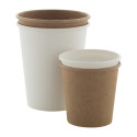 Papcap M beige  papieren beker, 240 ml 