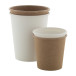 Papcap M beige  papieren beker, 240 ml 