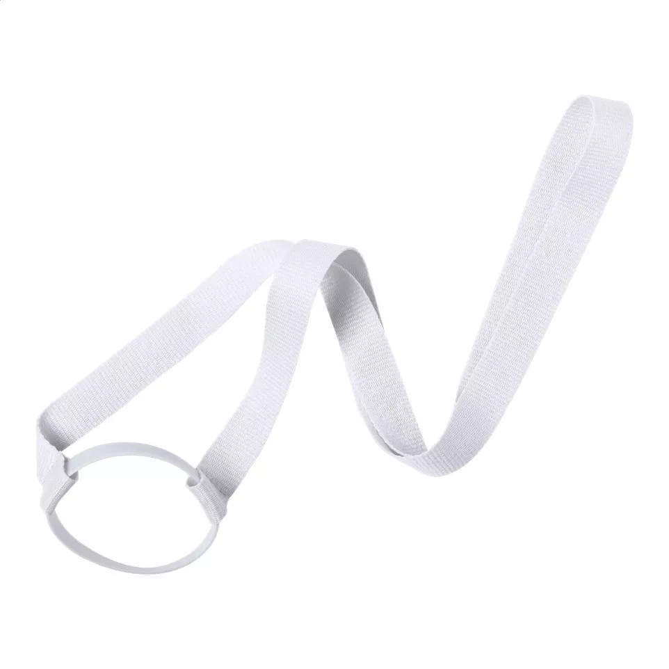 Lancup white  drink holder lanyard 