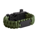 Peary groen zwart survival armband 