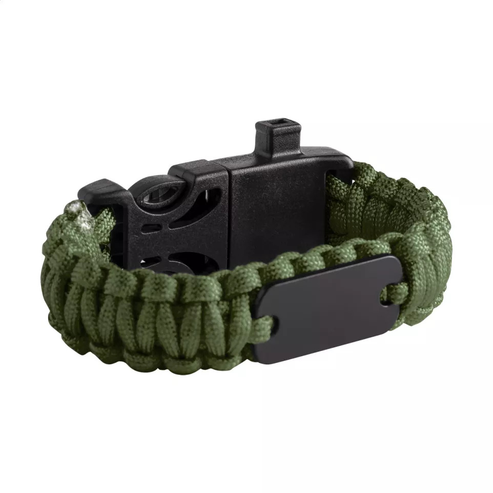 Peary green black survival bracelet 