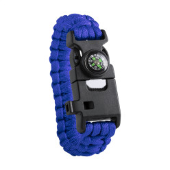Peary blue black survival bracelet 