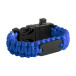 Peary blauw zwart survival armband 