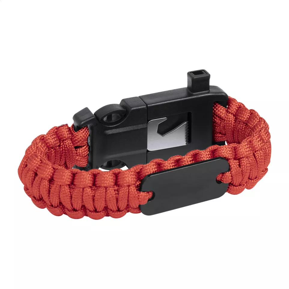 Peary red black survival bracelet 