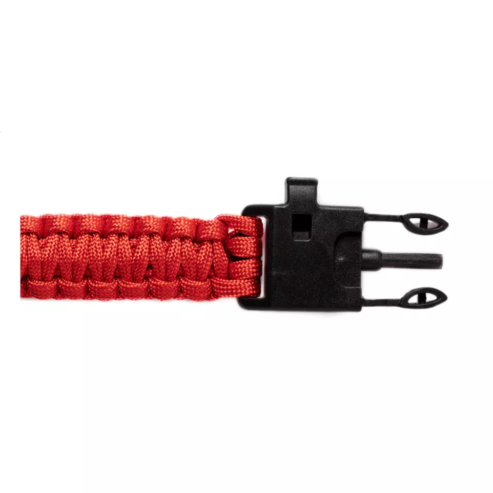 Peary rouge noir bracelet survie 
