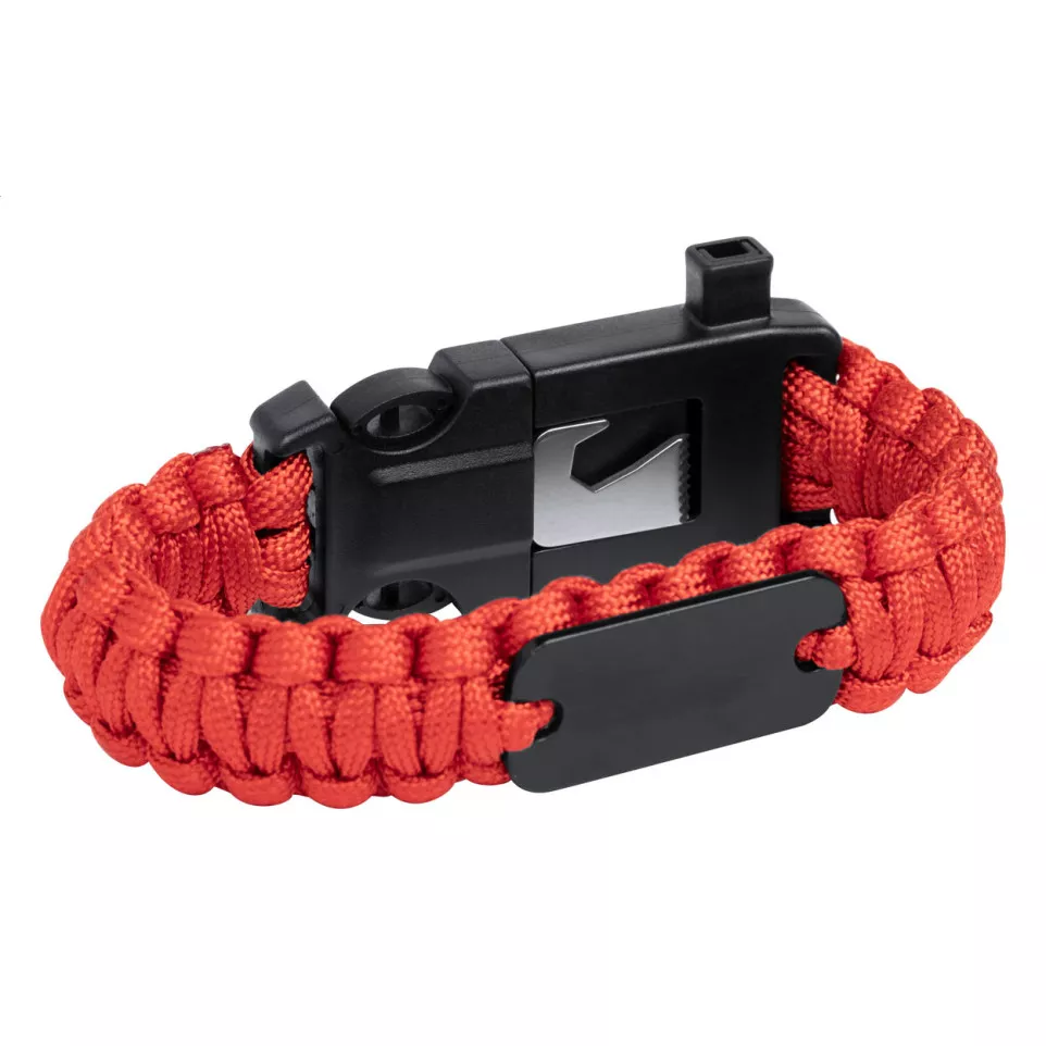 Peary rouge noir bracelet survie 