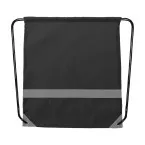 Vidraw black  reflective drawstring bag 