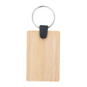 Bambry naturelle  porte-clés en bambou rectangle 