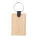 Bambry naturelle  porte-clés en bambou rectangle 