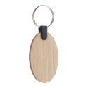 Bambry naturelle  porte-clés en bambou ovale 