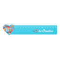 Couler 15 wit  liniaal van 15 cm, hart 