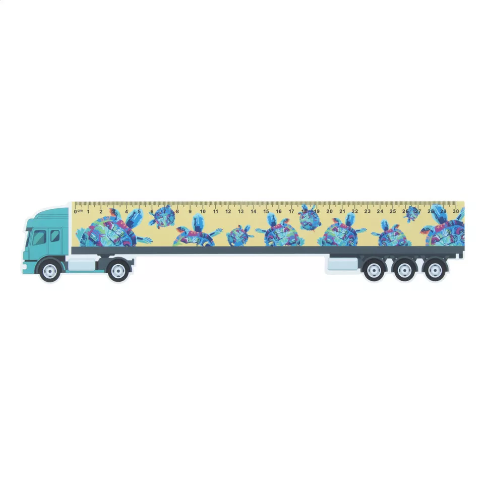 Trucker 30 white  30 cm ruler, truck 