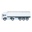 Trucker 15 white  15 cm ruler, truck 