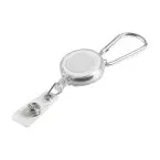 Piste blanc argenté porte-badge 