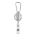 Piste white silver badge holder 