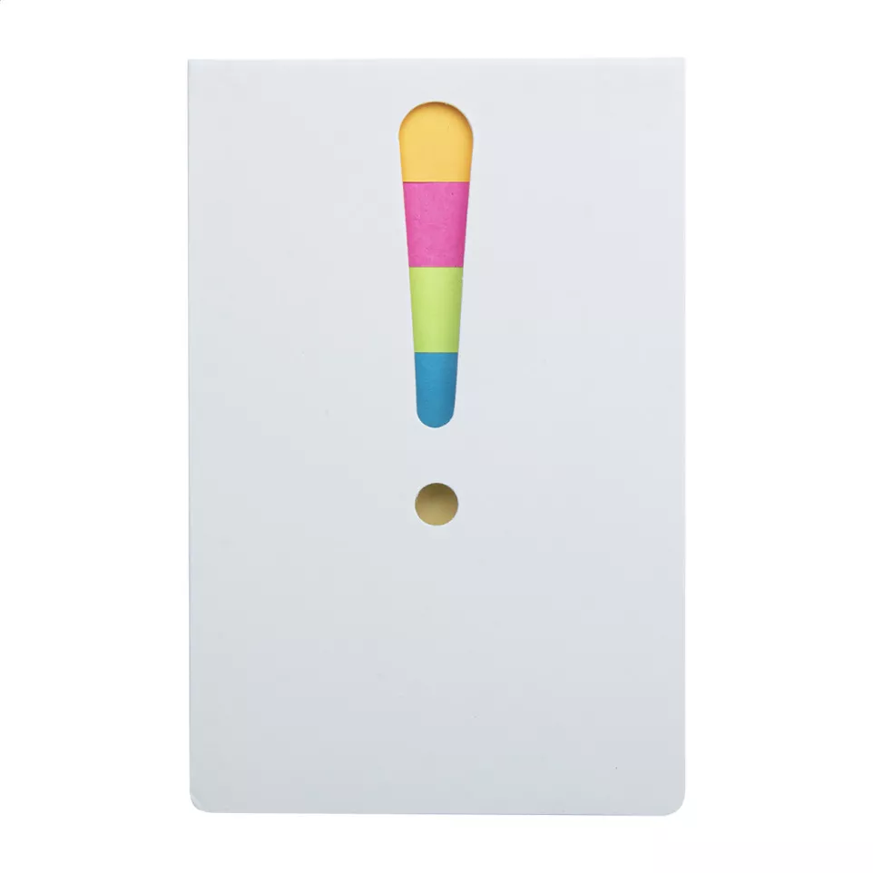 Exclam white  sticky notepad 