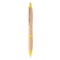 Coldery geel natuurlijk bamboe balpen 