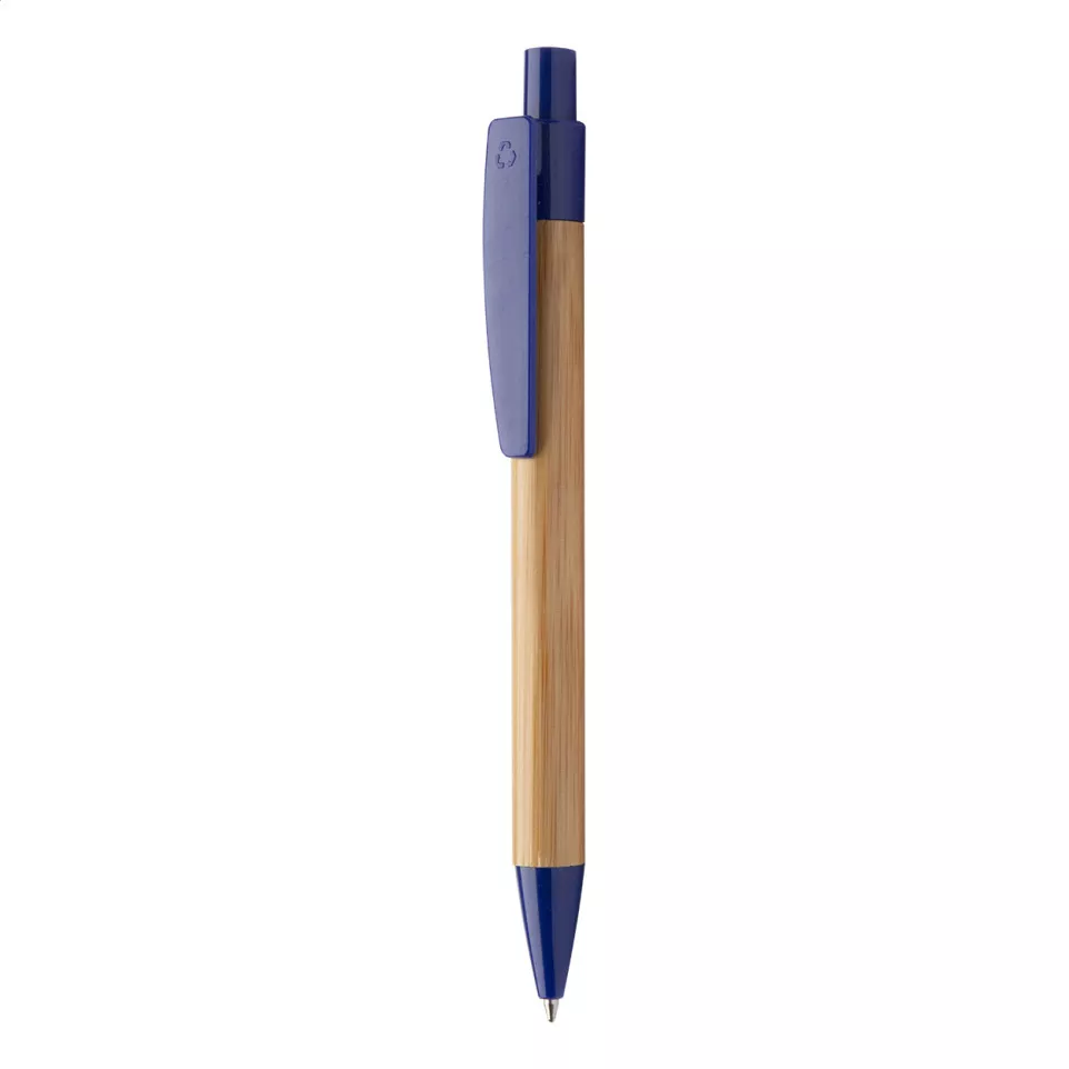 Colothic blauw natuurlijk bamboe balpen 