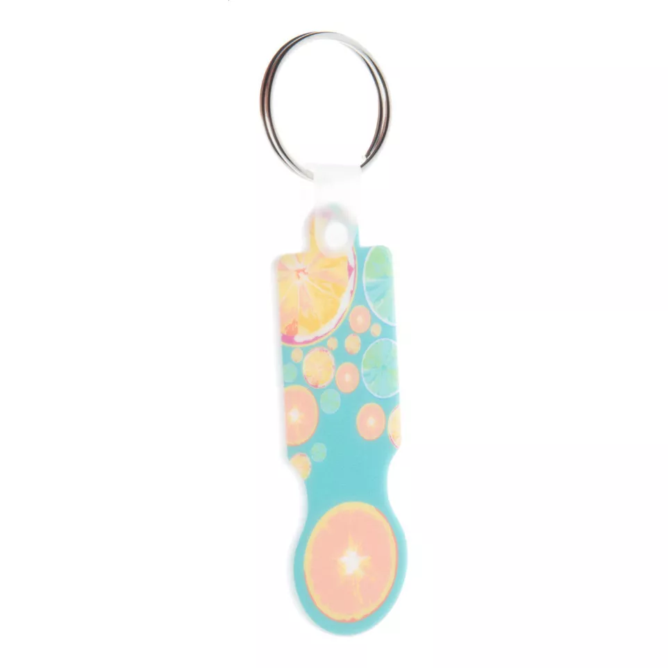 ColoCart white  trolley coin keyring 