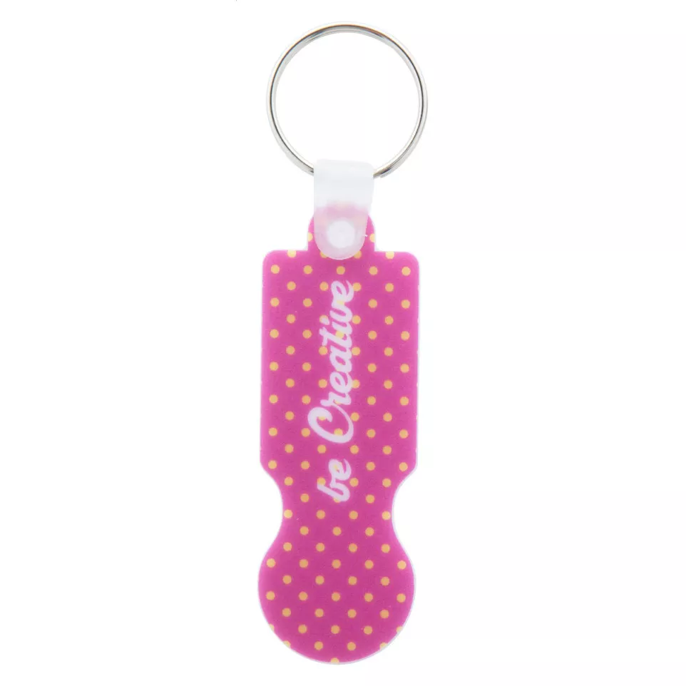 ColoCart white  trolley coin keyring 