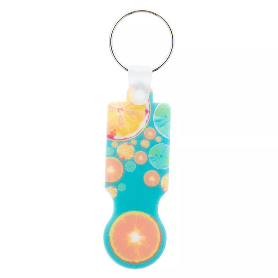 ColoCart white  trolley coin keyring 