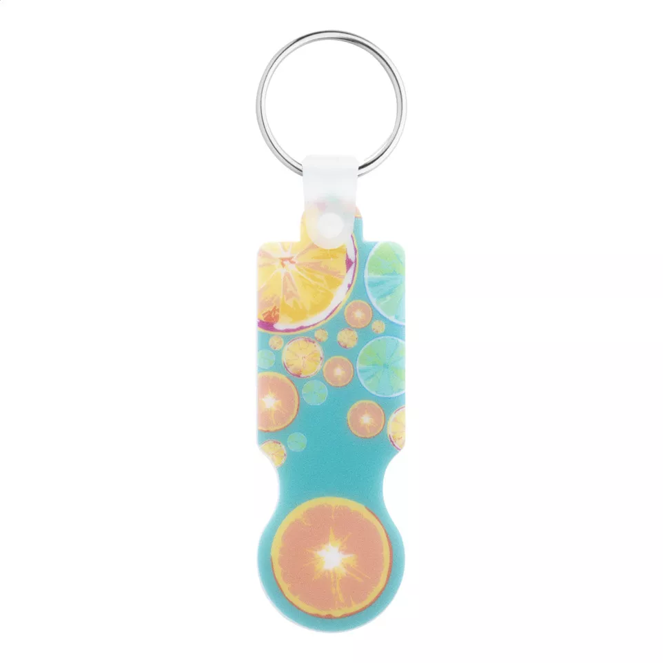 ColoCart white  trolley coin keyring 