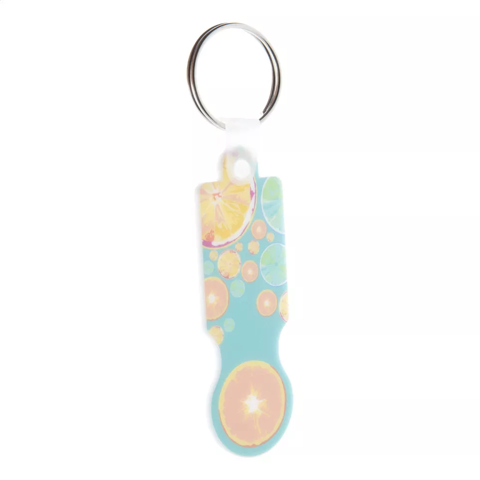 ColoCart white  trolley coin keyring 