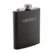 Gravning black  hip flask 