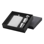Shackleton silver  hip flask set 
