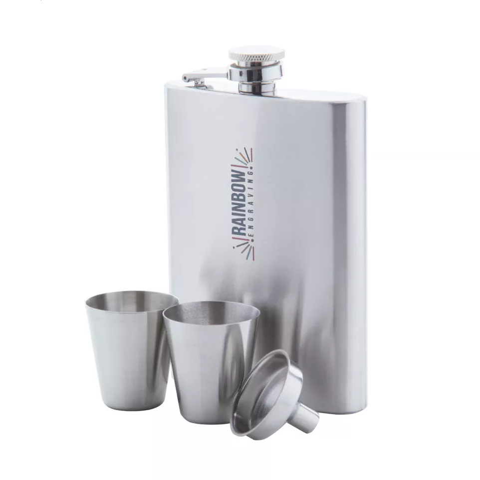 Shackleton zilver  heupfles set 
