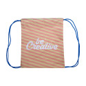 CreaDraw blauw wit custom made trektouw rugzak 