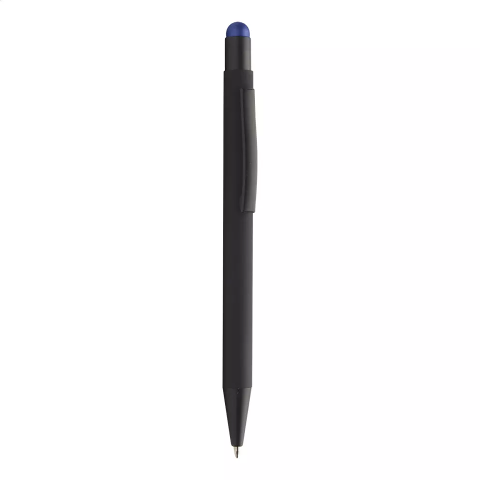 Pearly blauw zwart balpen 