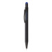 Pearly blauw zwart balpen 
