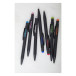 Pearly blauw zwart balpen 