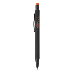 Pearly oranje zwart balpen 